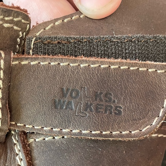 Volks Walkers Leather Sandals Men’s Closed Toe Hiking Sandals Brown Size 12 - Picture 4 of 8